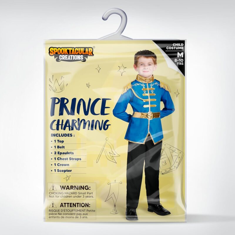 Spooktacular Creations Prince Costume for Boys, Royal Prince Charming Costume for Toddler Kids Halloween Costumes Parties - Image 6