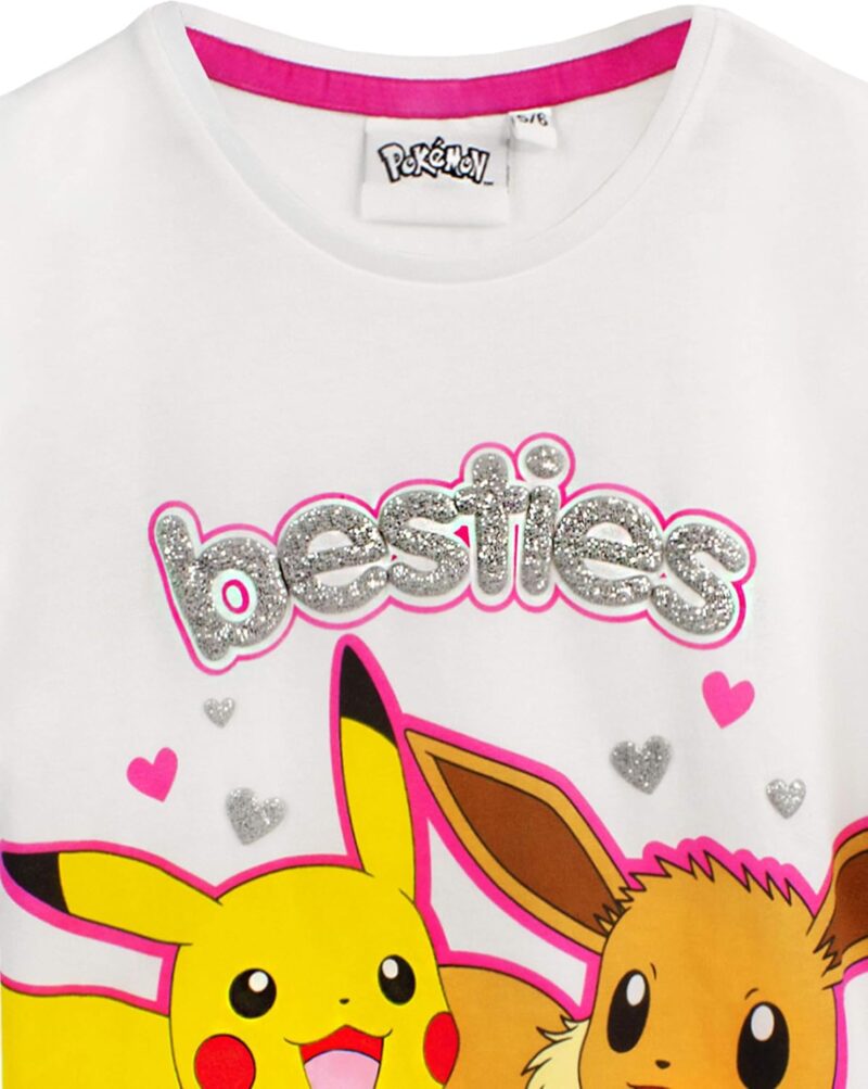 Pokemon Pyjamas Pikachu & Eevee Frill Sleeve Long OR Short Leg Girls PJs - Image 4