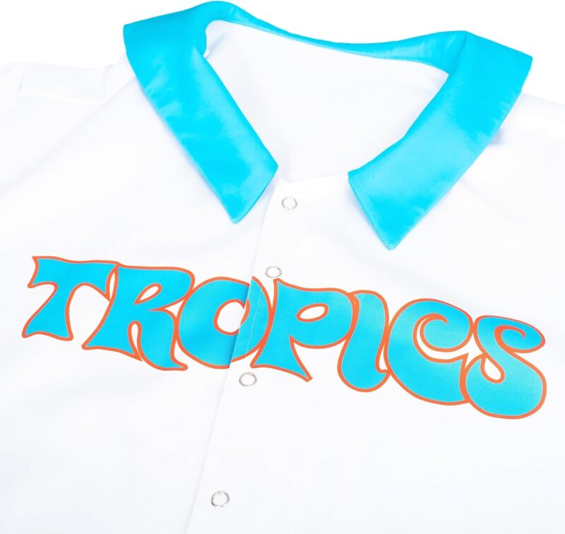 Jackie Moon Deluxe Flint Tropics Jersey Complete Warm Up Costume Set for Halloween & Cosplay - Image 7