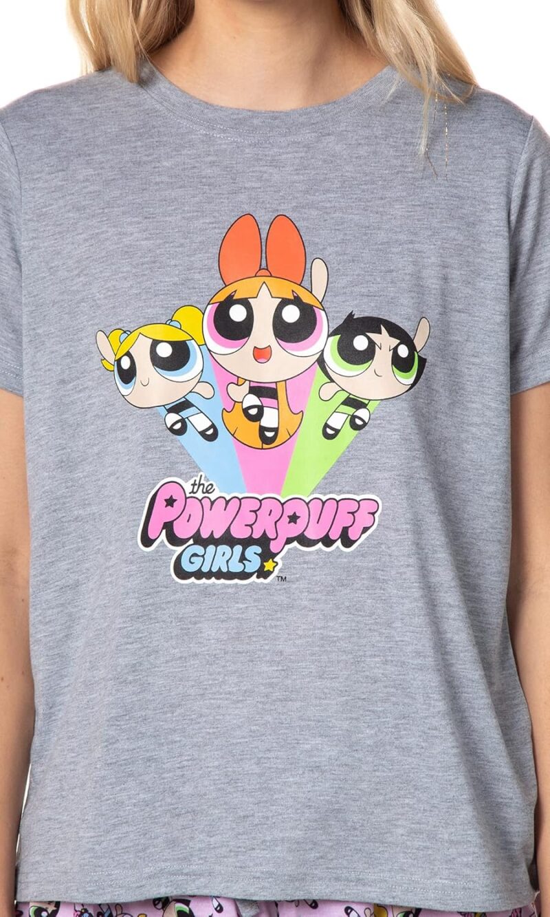 The Powerpuff Girls Womens' TV Series Show Characters Sleep Pajama Set Shorts - Image 4