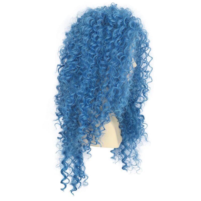 VGbeaty Adult Long Blue Curly Wig Disney Descendants Chloe Cospaly Wig Halloween Costume Wig - Image 4