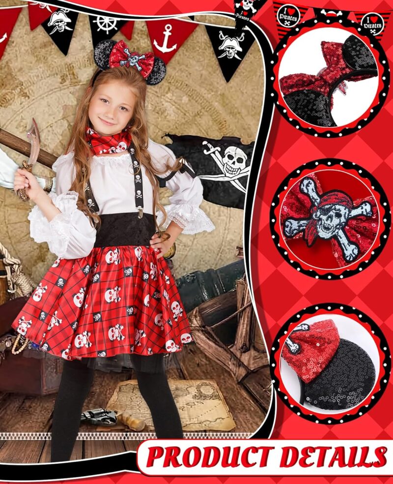 Pirate Hat Pirate Accessories Women Pirate Costume Women Adult Headband - Image 4