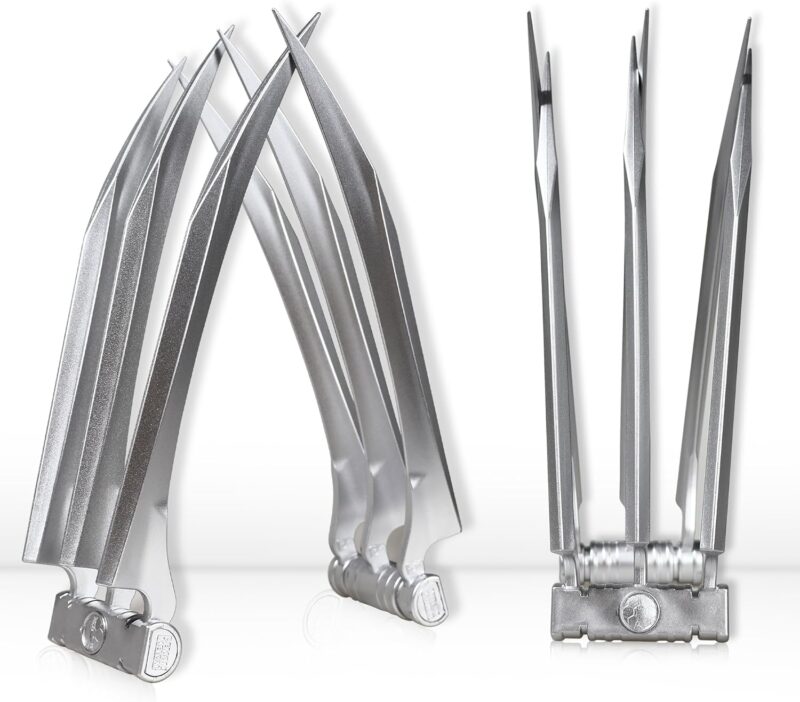 Wolverine Claws Realistic Plastic Cosplay Costume Props, Set of 2, Silver, One Size - Image 5