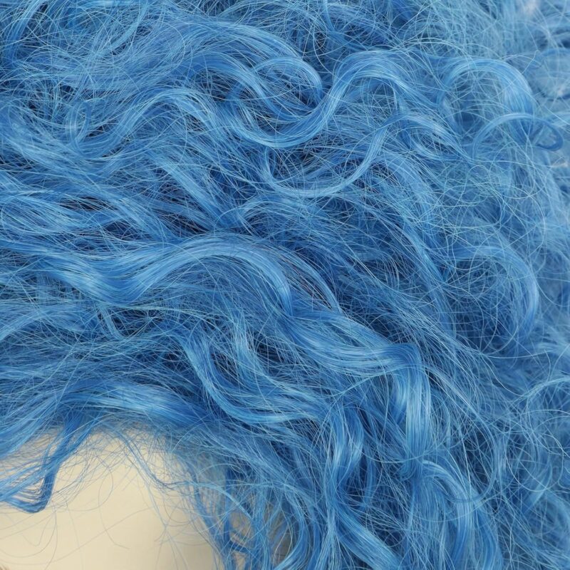 VGbeaty Adult Long Blue Curly Wig Disney Descendants Chloe Cospaly Wig Halloween Costume Wig - Image 7