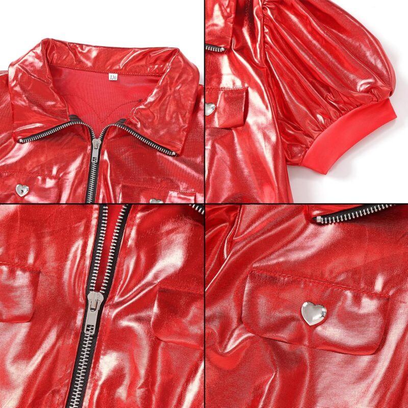 Girls Red Costume Halloween Princess Costume Kids Red Jacket Shirt Pants Movie Birthday Cosplay Outfit Accessories - Image 5