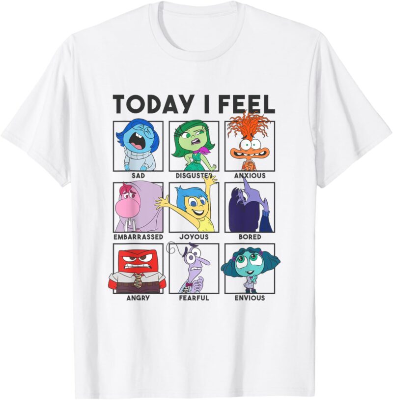 Disney Pixar Inside Out 2 Today I Feel... Vintage Panels T-Shirt