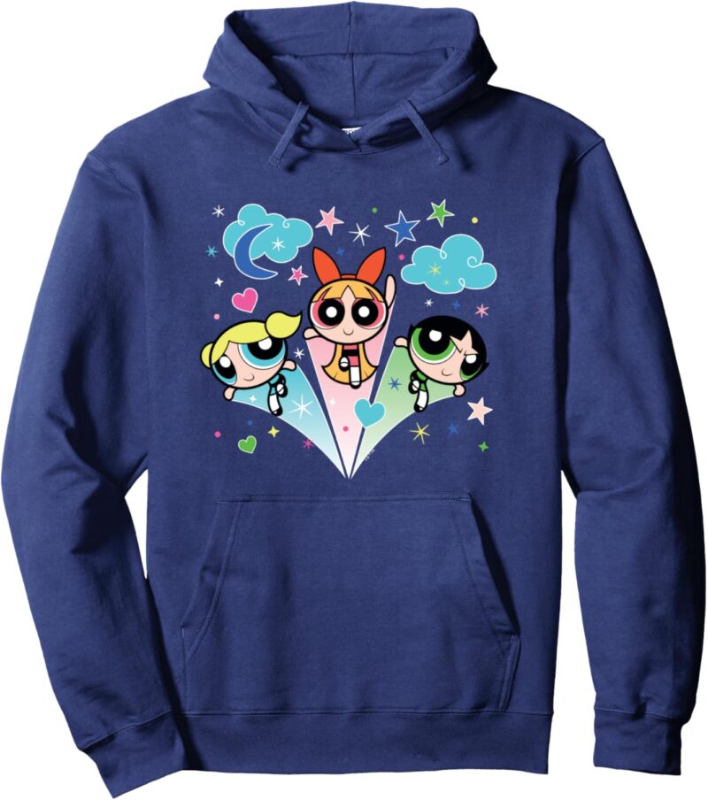 The Powerpuff Girls Saving The Day Once Again Sky Shot Pullover Hoodie