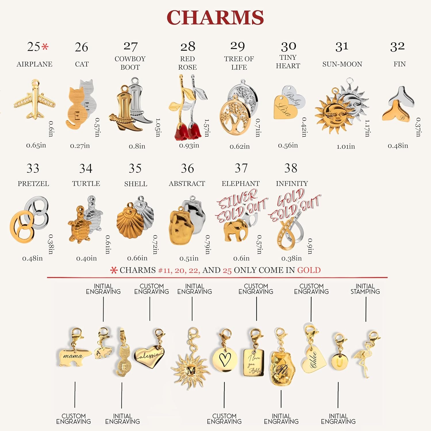 Gold Charm Bracelet for Women, Valentines Gifts for Mom with Personalized Engraved Charms Personalized Gift for Grandma, Unique Birthdays Teen Girls - P-CHARM-MIX-BR - Image 7