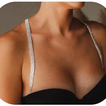 1Pair Luxury Rhinestone Bra Straps,Multi-layered Rhinestones Bra Shoulder Chain,Crystal Lingerie Straps,Wedding Bridal Dress Underwear Chain for Women Jewelry