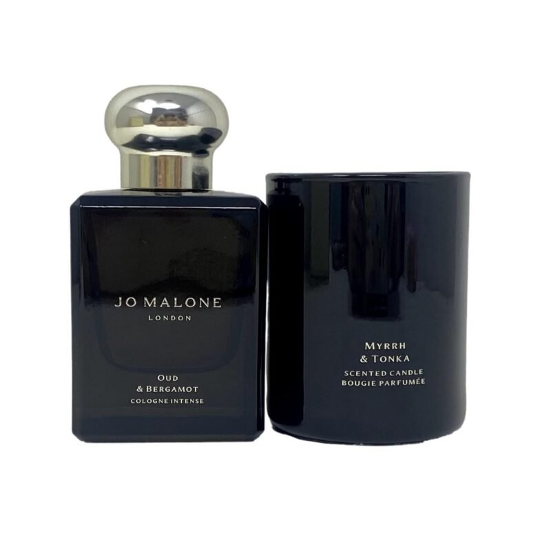 Jo Malone London Cologne Intense Essentials Duo - Oud & Bergamot Cologne Intense & Myrrh & Tonka Travel Candle - Image 2