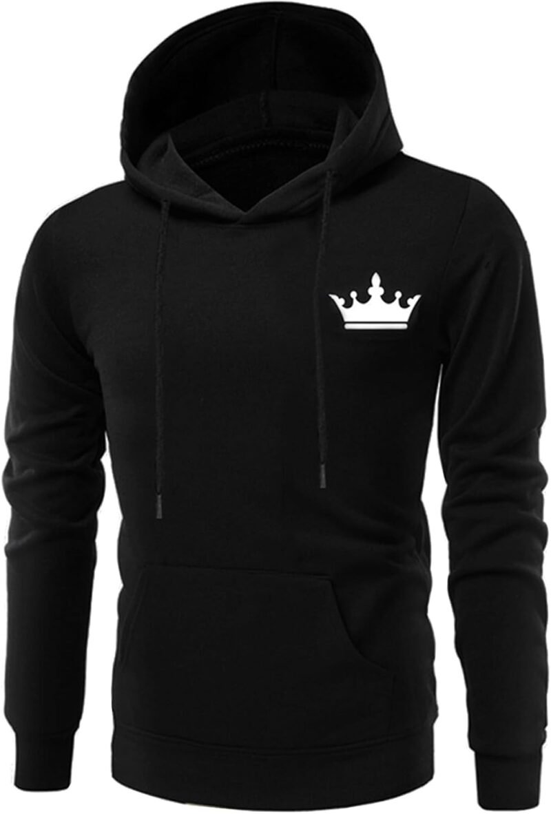 King Queen Hoodies His and Her Sweatshirts Couple Matching Outfits Sweaters - Image 3