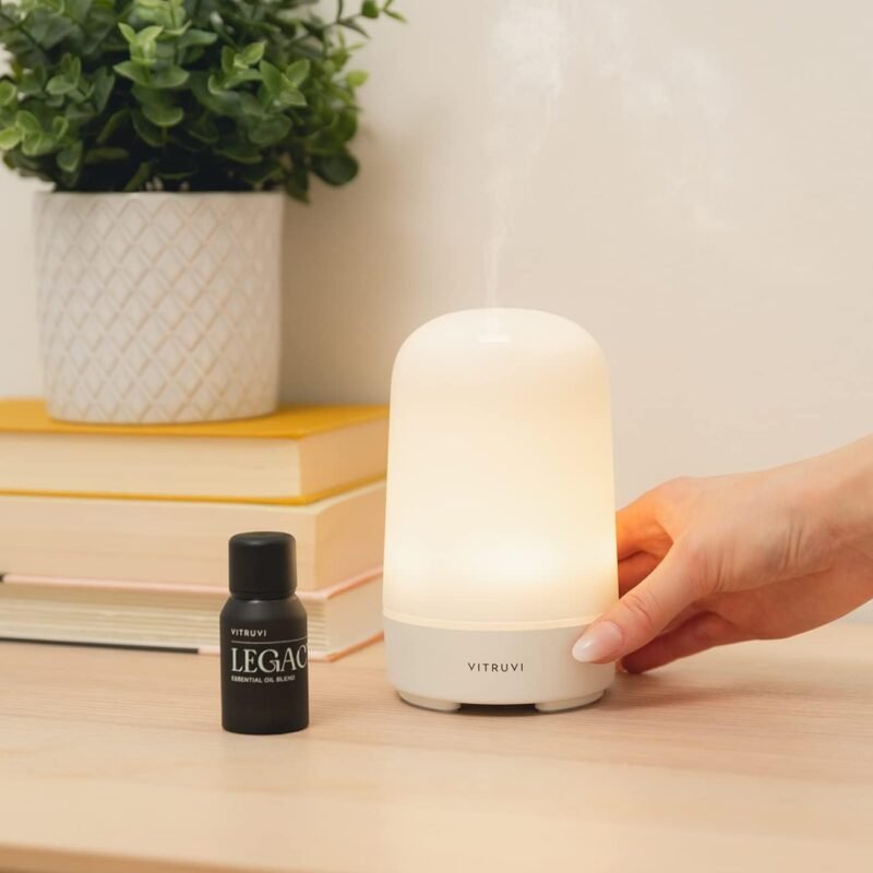 Vitruvi Glow Diffuser, Ultrasonic Essential Oil Diffuser | Oil Diffuser Essential Oils, Aromatherapy Diffuser | Diffusers for Home, Kids Room Diffuser, Room Decor (100 ml) White - Image 6