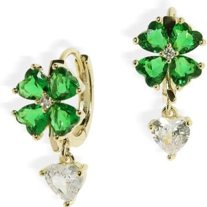 JeanBeau Small Gold Hoop Huggie Maple Leaf Snowflake Bow Pearl Dangle Drop Earring for Women Cute Crystal Dangling Prom Christmas Thanksgiving Holiday Jewelry Gift