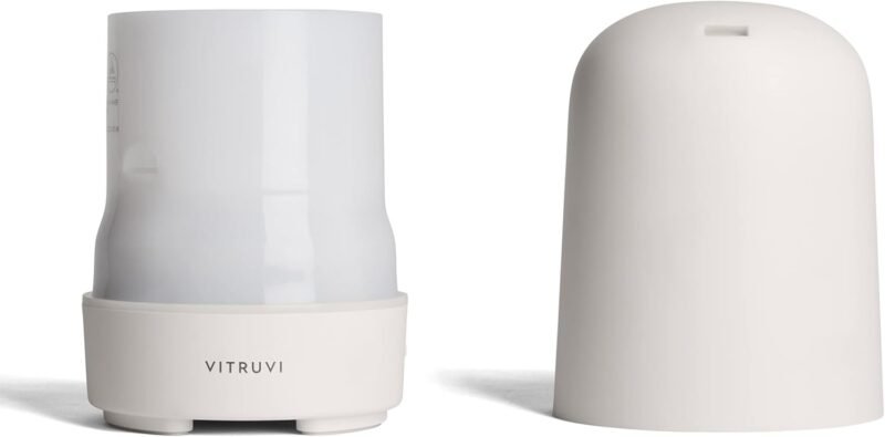 Vitruvi Glow Diffuser, Ultrasonic Essential Oil Diffuser | Oil Diffuser Essential Oils, Aromatherapy Diffuser | Diffusers for Home, Kids Room Diffuser, Room Decor (100 ml) White - Image 7