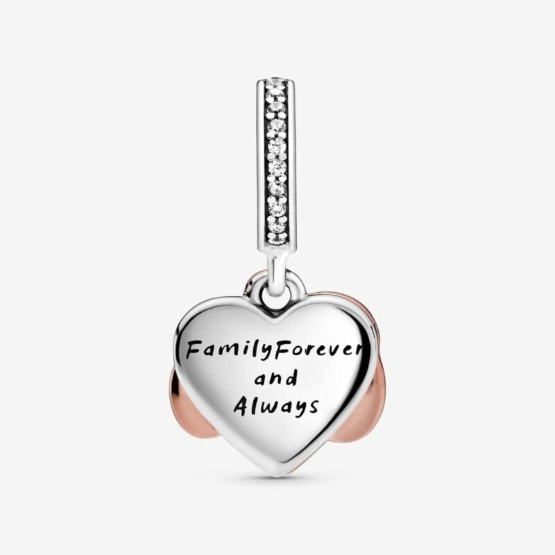 PANDORA Sparkling Infinity Heart Dangle Charm - Compatible Moments - Gift for Her Made Rose, Sterling Silver, Cubic Zirconia & Enamel - With Gift Box - Image 3