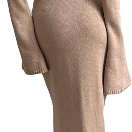 Women's Off The Shoulder Bodycon Sweater Dress Long Sleeve Elegant Ribbed Cocktail Formal Fall Knit Maxi Dress