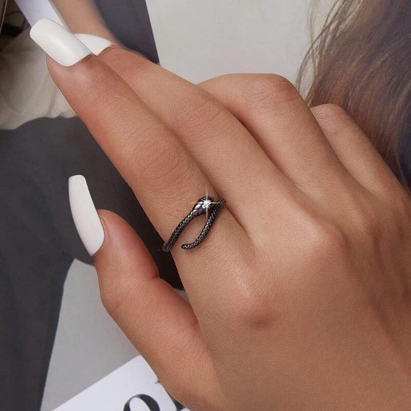 MUNDELL 925 Sterling Silver Blue Turtle Adjustable Ring Heart Cross Ring Opal Ocean Animal Open Ring for Women Statement Ring Fine Jewelry - Image 2
