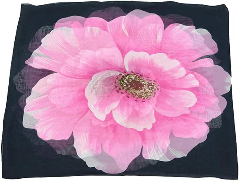 E-Clover Women Soft Floral Print Shawl Chiffon Sheer Scarf - Image 5