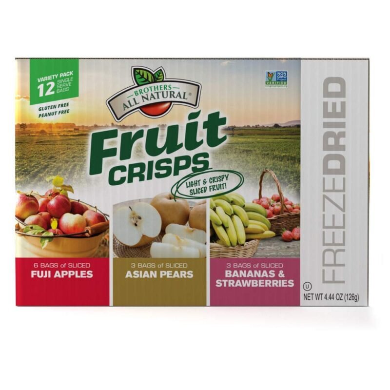 Brothers-ALL-Natural Fruit Crisps Variety Pack (Fuji Apples, Asian Pears, Strawberry Banana), Individual Bags, 2 x 12 Bags (24 Total) - Image 13