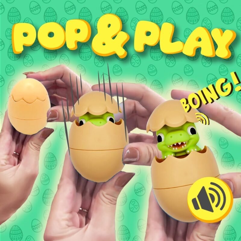 Easter Basket Stuffers for Teens, Pop & Play Toy, Boys Basket Fillers, Unique Holiday Presents for Boys & Girls, Fun Spring Gifts for Teens, Novelty Item (Dino) - Image 2