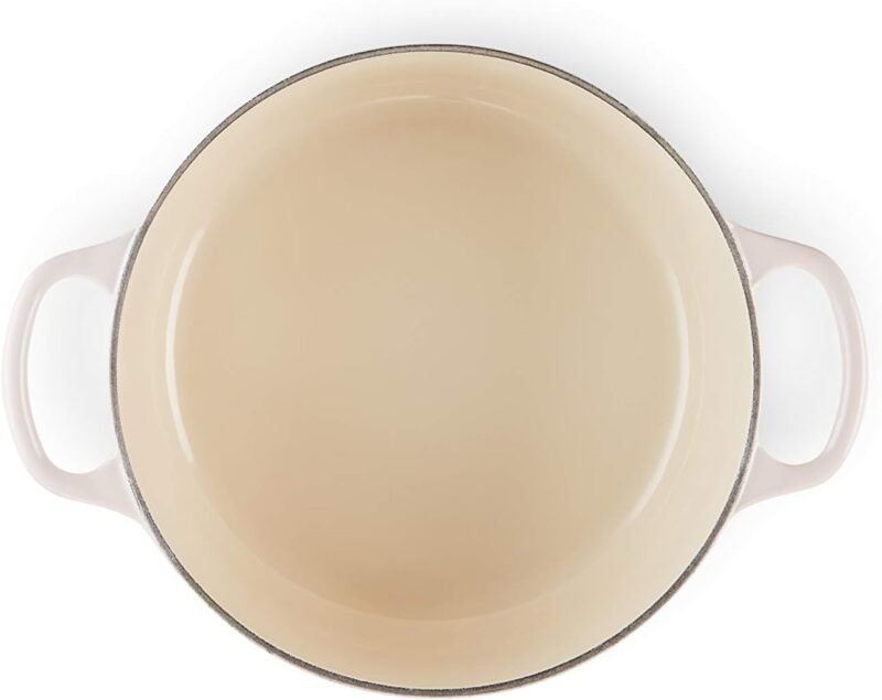 Le Creuset Signature Cast Iron Round Casserole, 4.5 Qt- Shell Pink - Image 3