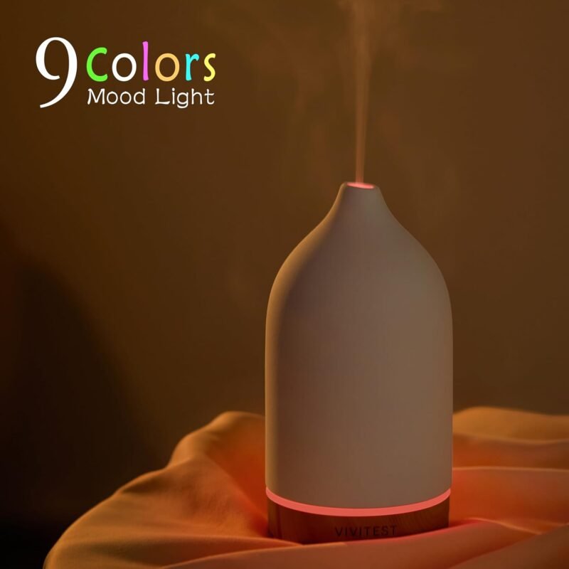 VIVITEST Ceramic Diffusers,Stone Essential Oil Diffuser, Ultrasonic Aromatherapy Diffusers for Home - Image 5