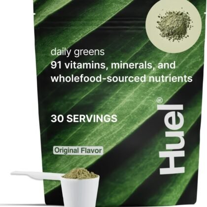 Huel Daily Greens | Superfood Greens Powder | 91 Vitamins, Minerals, and Wholefood-Sourced Ingredients | Adaptogens, Antioxidants, Gut-Friendly Probiotics | 30 Servings