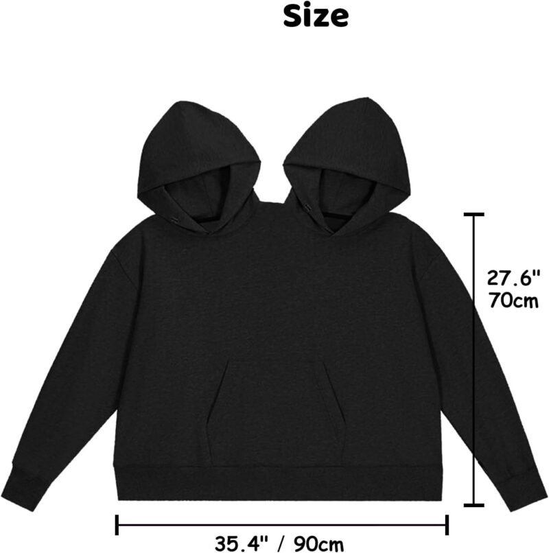 Jongdari Couples Hoodies, Two Person Hoodie Couple Sweaters Funny Matching Hoodies - Image 6
