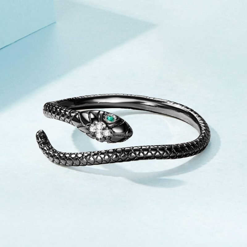 MUNDELL 925 Sterling Silver Blue Turtle Adjustable Ring Heart Cross Ring Opal Ocean Animal Open Ring for Women Statement Ring Fine Jewelry - Image 3
