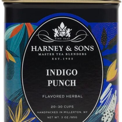 Harney & Sons Indigo Punch | 3 oz Loose Leaf Tea w/ Butterfly Pea Flower with Rose Hips, Apple Pieces, and Raspberry