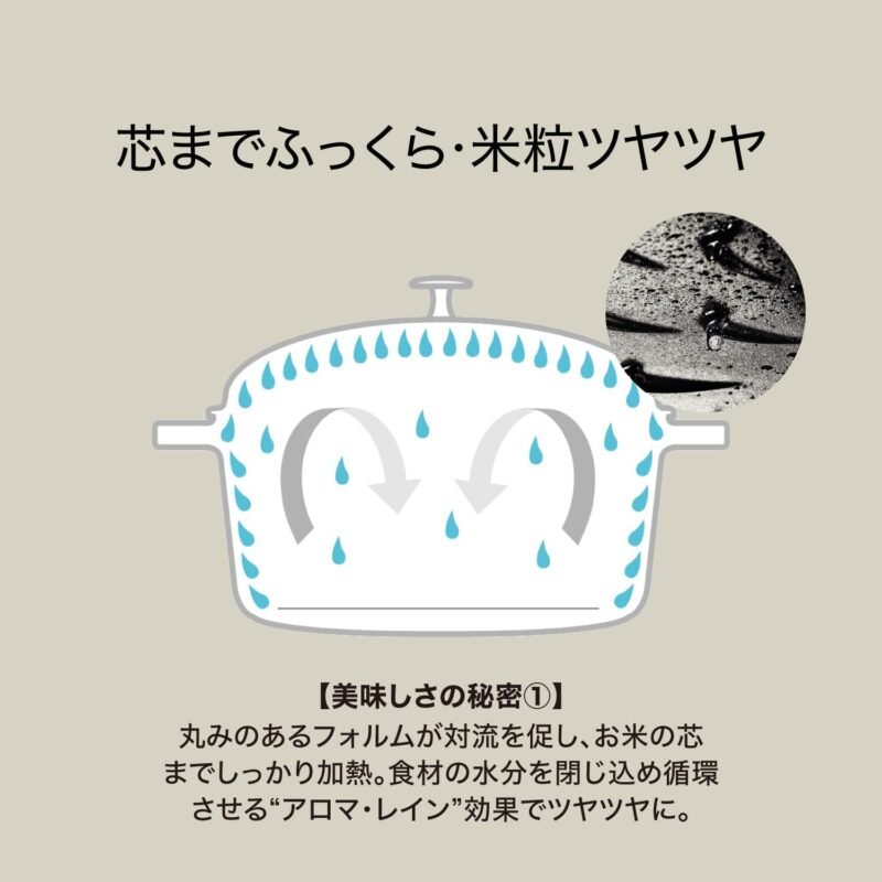 staub La Cocotte de GOHAN 40509-703 La Cocotte de Gohan Gray M 6.3 inches (16 cm) Rice Pot, 2 Pieces, Paint, Cast Iron Pot, Induction Compatible, Rice Cooker - Image 4