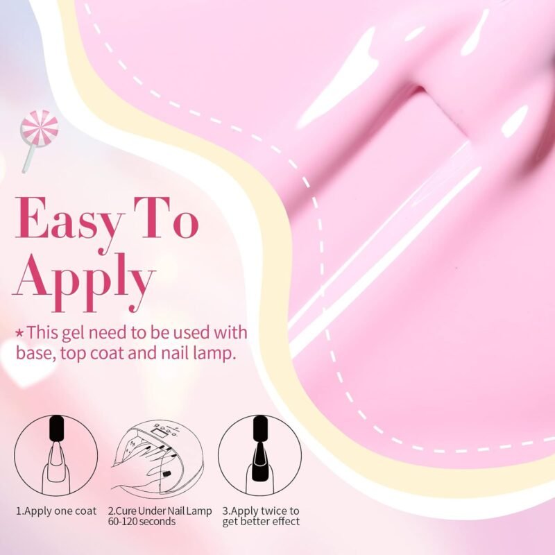 Born Pretty Pastel Gel Nail Polish Set Spring Summer Gel Polish Macaron Candy Sweet Color Gel Polish Easter Soft Pink Yellow Purple Blue Green Colors Collection Nail Art Gift Box 7ML 6PCS - Image 9