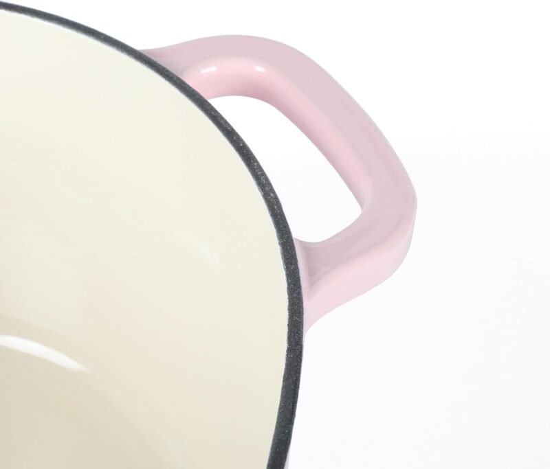 Martha Stewart Heart Shaped 4-Quart Enamel Cast Iron Dutch Oven - Pink - Image 4