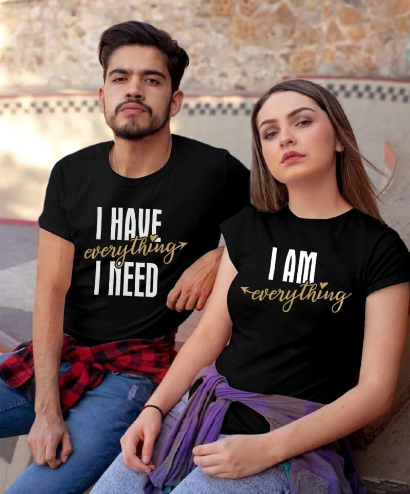 I Have Everything I Need Matching Shirt for Couples Him and Her T Shirt Funny Cute Graphic Honeymoon Tees Short Sleeve Tops - Image 4