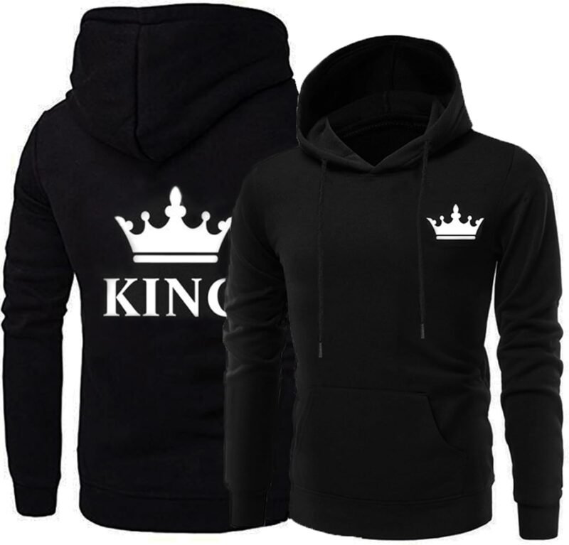 King Queen Hoodies His and Her Sweatshirts Couple Matching Outfits Sweaters