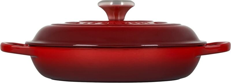 Le Creuset Enameled Cast Iron Signature Braiser, 2.25 qt., Cerise - Image 2