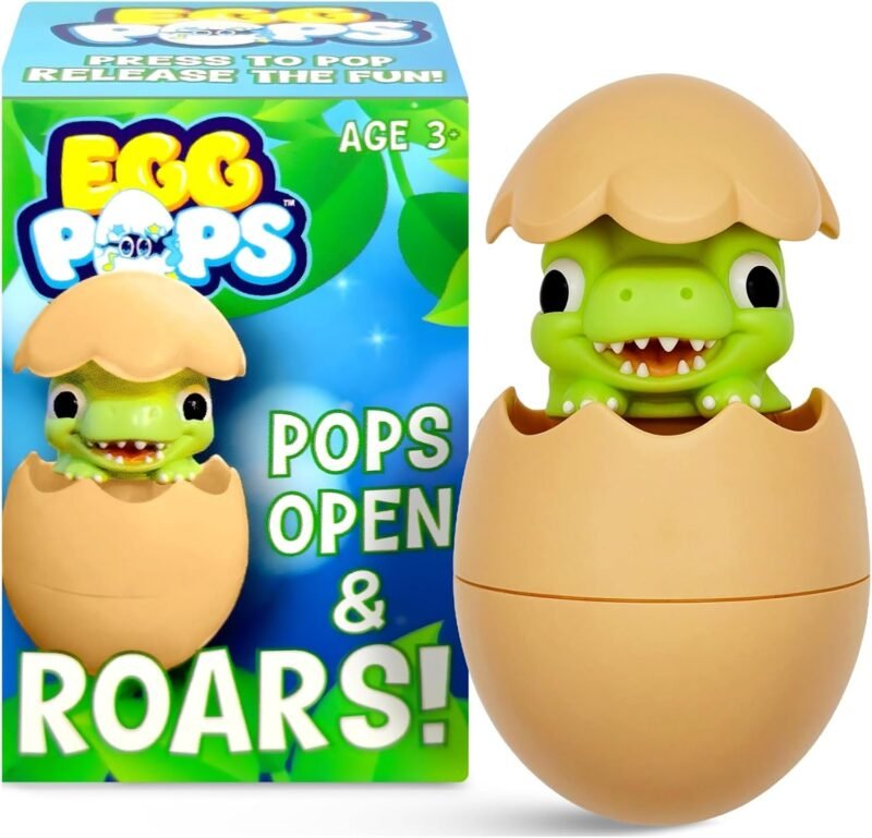 Easter Basket Stuffers for Teens, Pop & Play Toy, Boys Basket Fillers, Unique Holiday Presents for Boys & Girls, Fun Spring Gifts for Teens, Novelty Item (Dino)