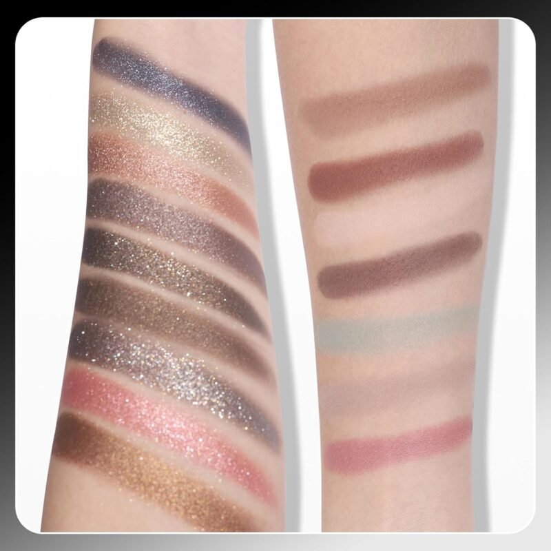 UCANBE Baked Eyeshadow Makeup Palette with Hidden Gems, 16 Colors Nude Eye Shadow with Matte Glitter Metallic Shimmer, Highly Pigmented Long Lasting Make Up Pallet - Image 5