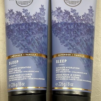 Bath and Body Works Aromatherapy Ultimate Hydration Body Cream 8 Oz. 2 Pack (Lavender Vanilla)