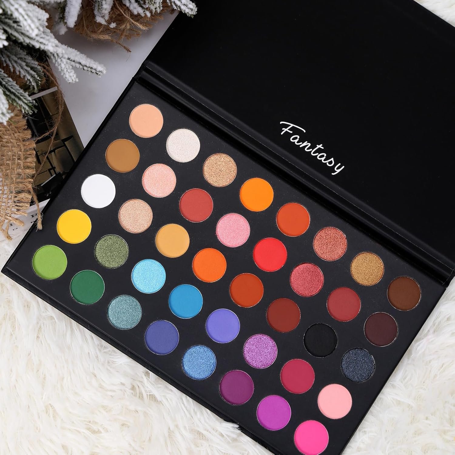 Highly Pigmented Eye Makeup Palette, Matte Shimmer Metallic Eyeshadow Pallet Long Lasting Blendable Natural Colors Make Up Eye Shadows Cosmetics Gift Kit - Image 2