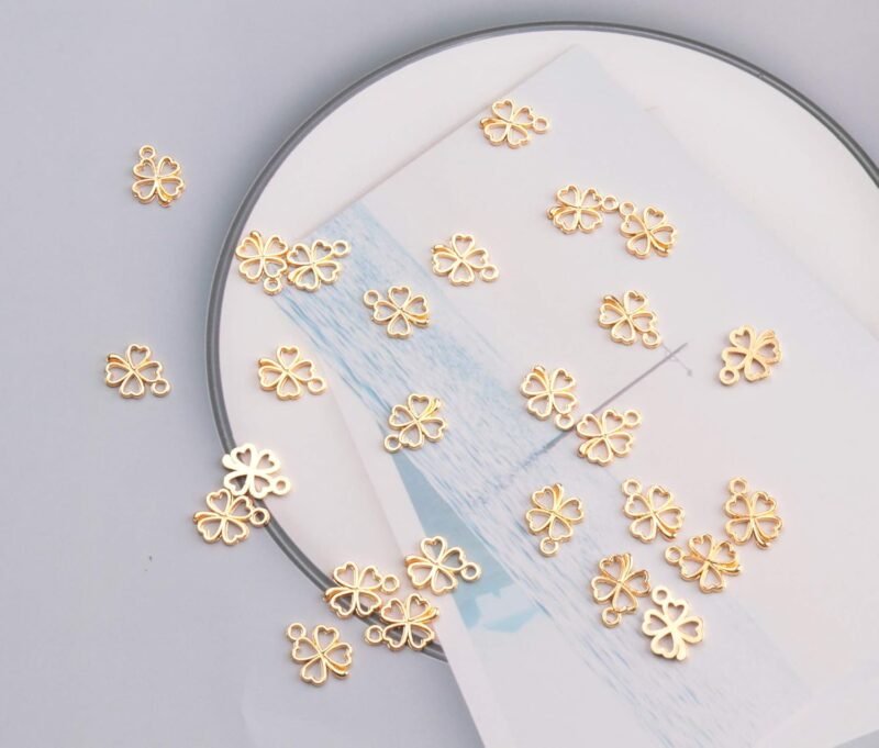50 Pcs Clover Charms Antique Silver Metal Small Vintage Lucky Pendant Accessories for Jewelry Making Finding Supplies Bracelet Necklace Earring Key Ring DIY Craft Scrapbooking Project - Image 4