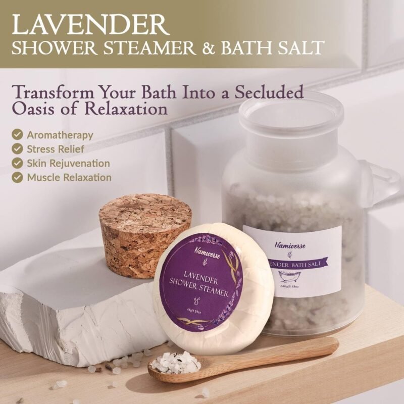 Lavender Bath Gift Set for Women, Valentine's Day Gifts for Female, Mom, Sis, Girlfriend, and Best Friends, Spa Baskets for Women- Relaxation Present for Women - Image 4