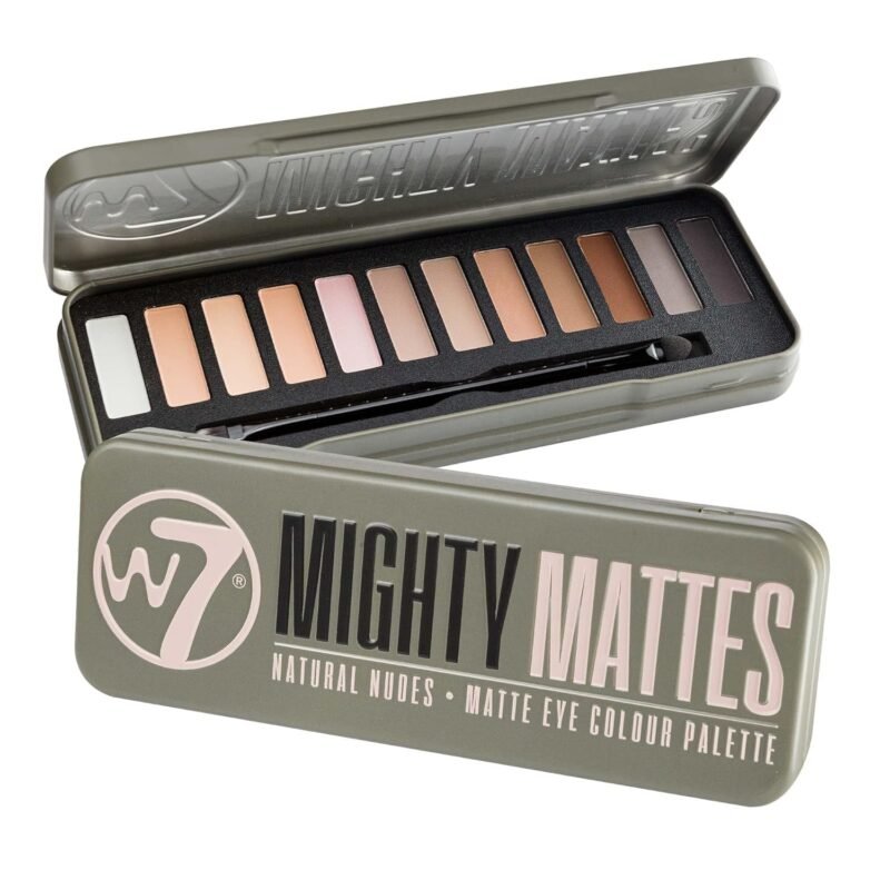 W7 Mighty Mattes Eyeshadow - 12 Matte Nude Colours – Flawless & Natural Long-Lasting Makeup Palette - Image 2