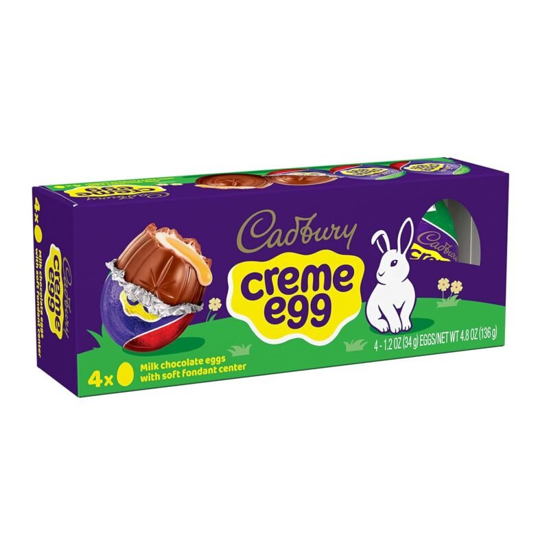 CADBURY CREME EGG Milk Chocolate and Fondant, Easter Candy Box, 4.8 oz (4 Count) - Image 2