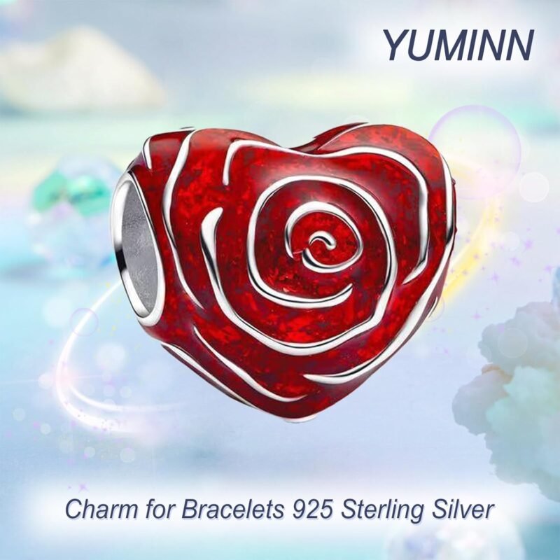 Love and Heart Charms 925 Sterling Silver for Bracelets and Necklaces Couple Pendant Beads Valentine's Day Mother's Day Jewelry Gifts for Women - Image 2