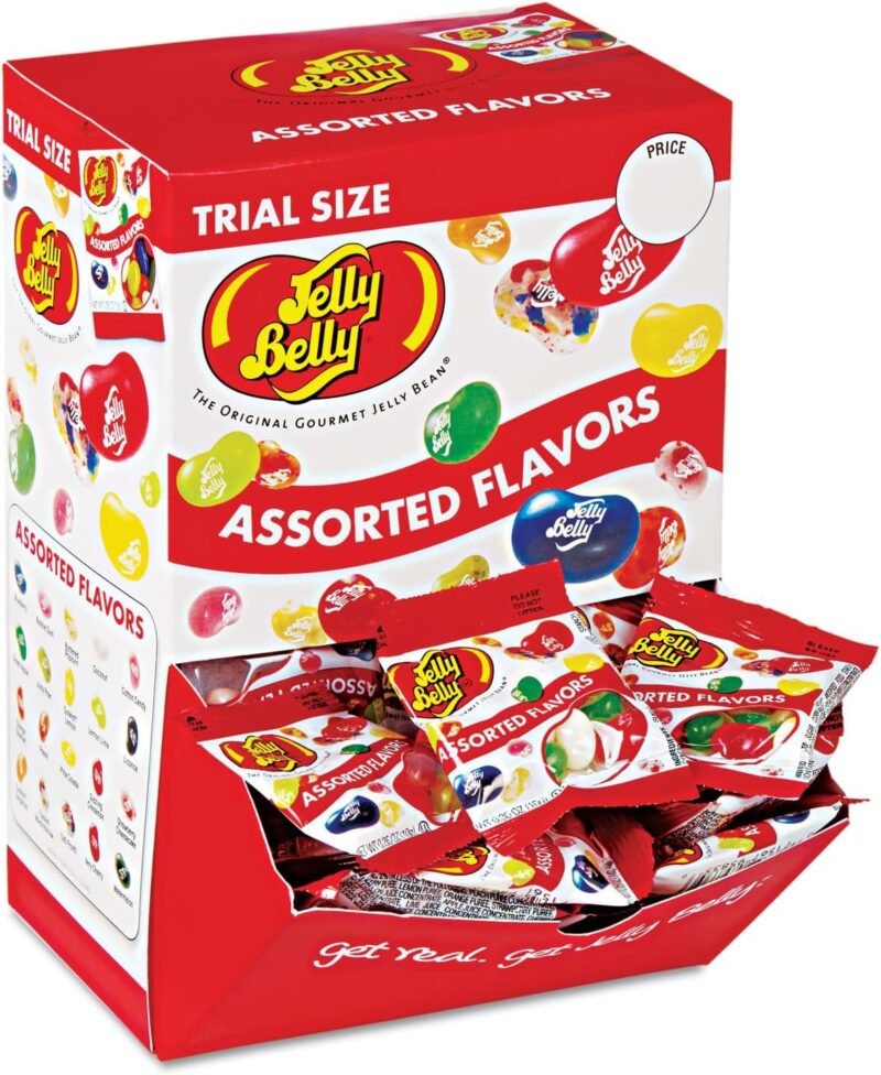 Jelly Belly Jelly Beans, 20 Flavors, .35-oz Trial Size Packs, 80 Count