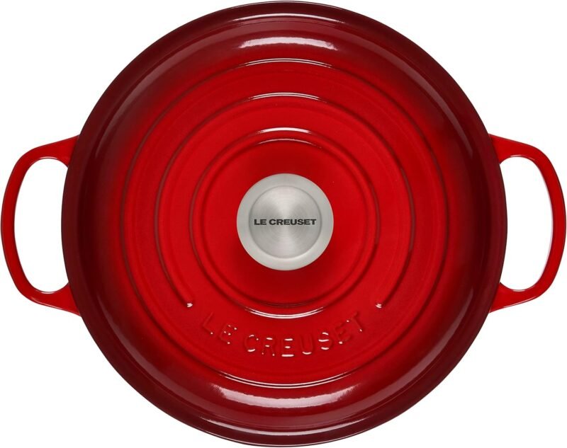 Le Creuset Enameled Cast Iron Signature Braiser, 2.25 qt., Cerise - Image 3