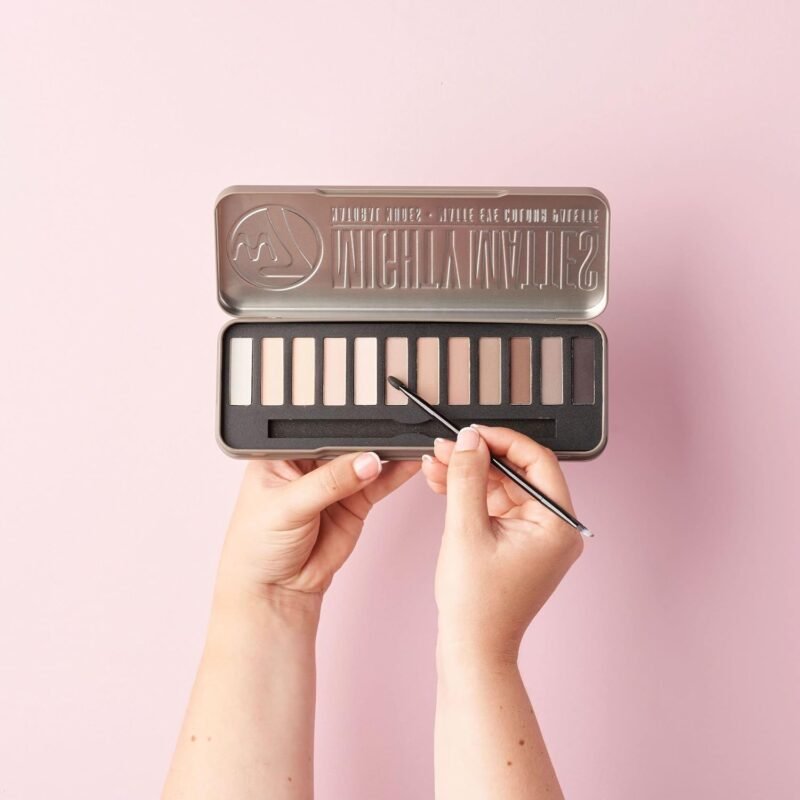 W7 Mighty Mattes Eyeshadow - 12 Matte Nude Colours – Flawless & Natural Long-Lasting Makeup Palette - Image 5