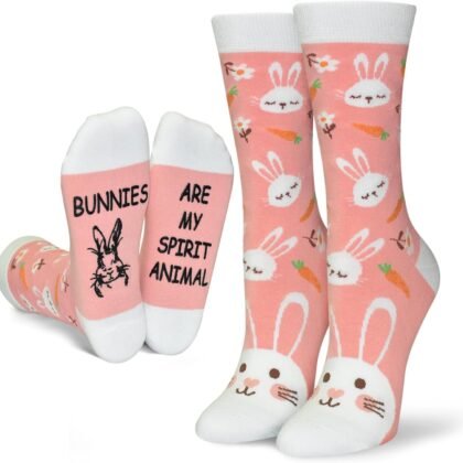 Women & Girls Novelty Animal Socks: Funny Giraffe & Bunny Socks - Horse & Cow Animal Lovers Gifts