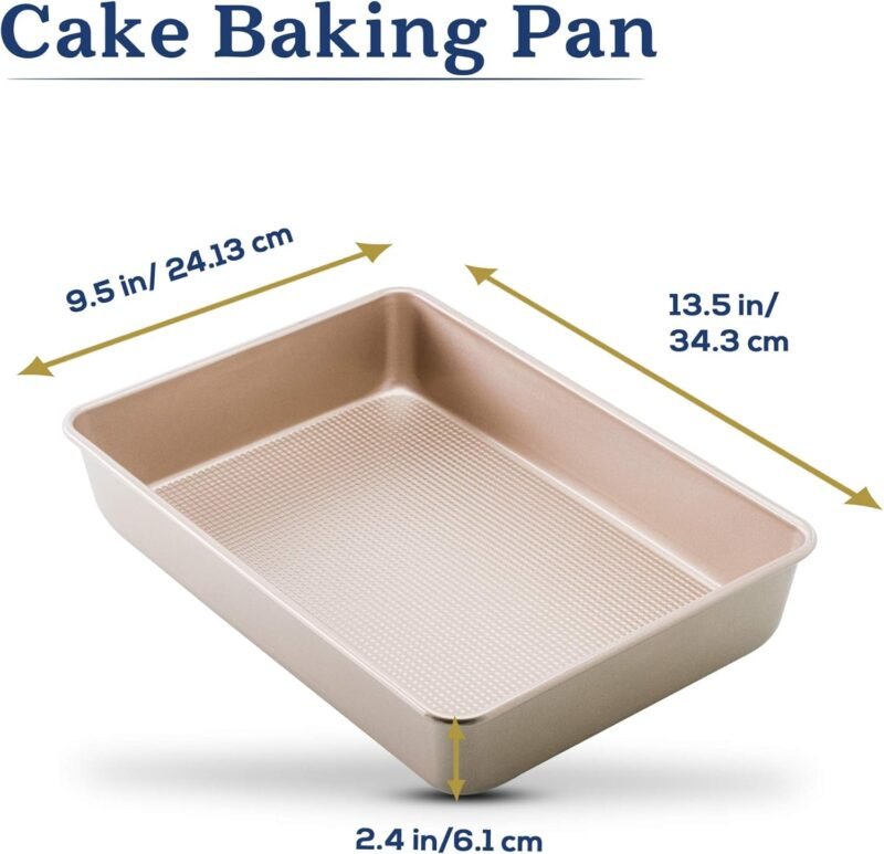 Ultra Cuisine 9x13 Inch Cake Baking And Brownie Pan - Easy Cleaning And Low Maintenance - Elevated Non-Stick Even Baking Experience - Food Safe Coating - Bake Like A Pro For A Lifetime - Image 2